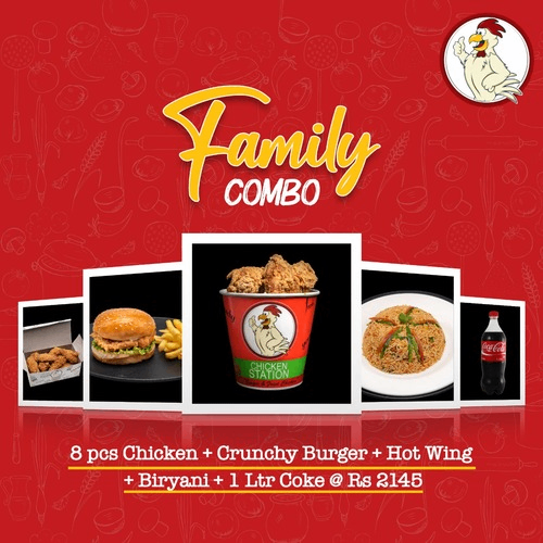 8pcs Fried Chicken Crunchy Burger Hot Wings B | Chicken Station