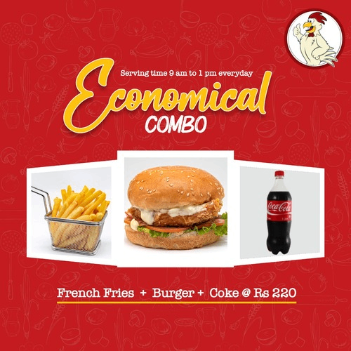 1pc Chicken Burger 1pc Fried Chicken Coke | Chicken Station